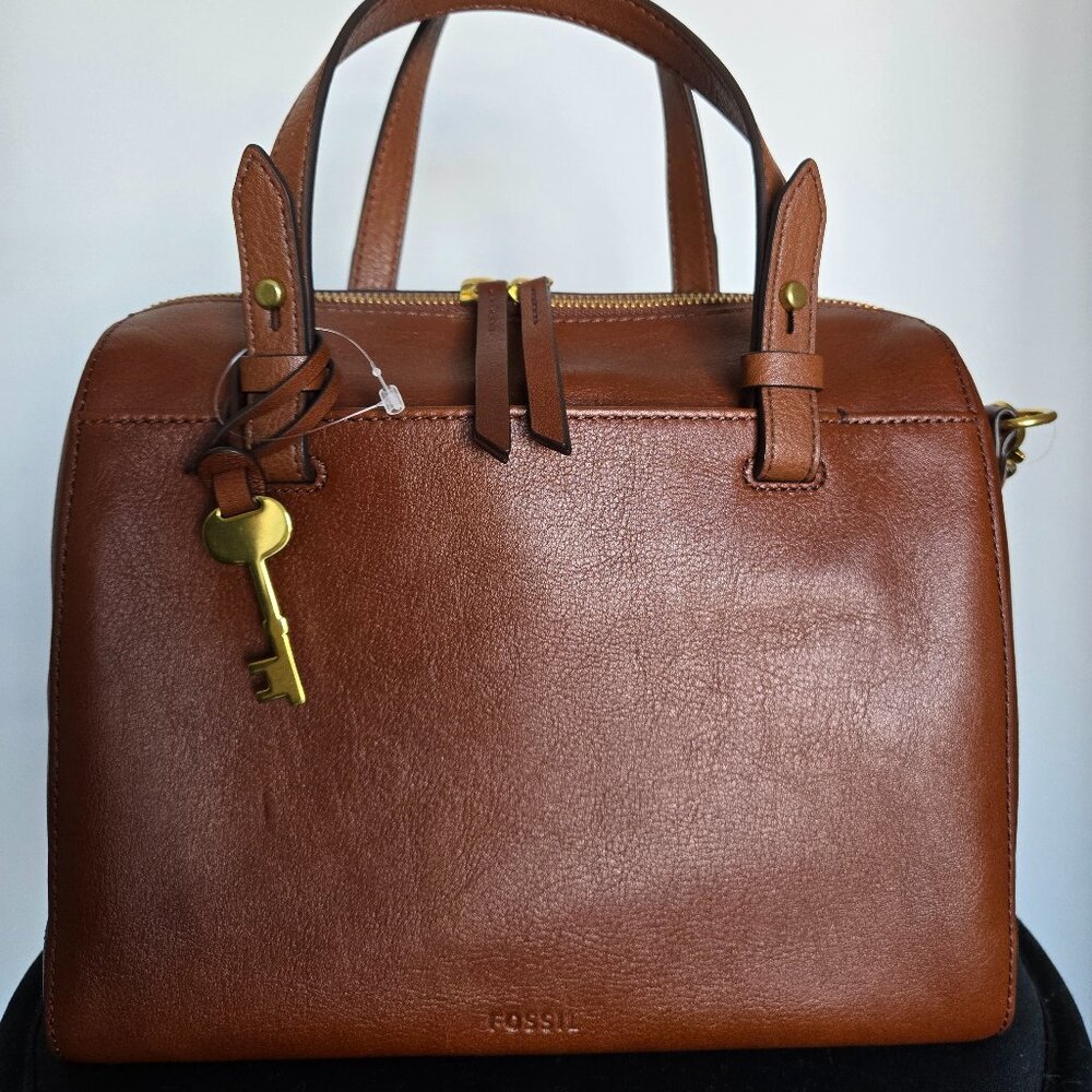 [SOLD] Fossil Rachel Satchel Bag Brown